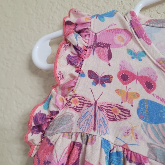 Magnetic Me Baby Girls Butterfly Modal All A Flutter Ruffle Sleeve Romper 12-18M - Picture 4 of 10